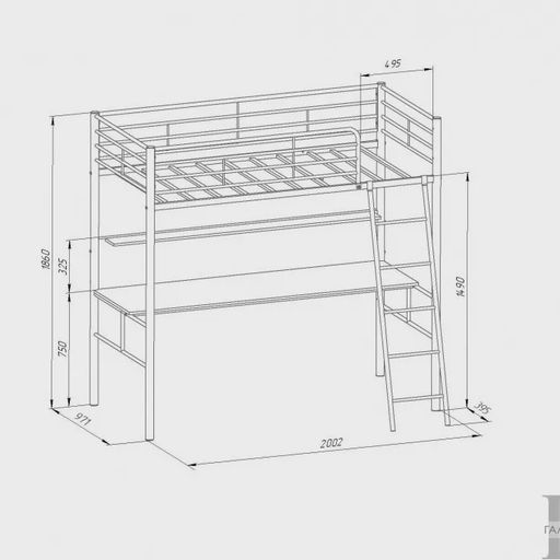 Кровать-чердак «Севилья 5»